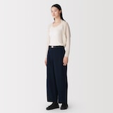 婦人　再生コットン混バレルパンツ
