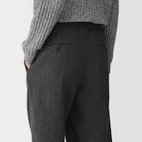 婦人　再生カシミヤ混テーパードパンツ