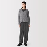 婦人　再生カシミヤ混テーパードパンツ