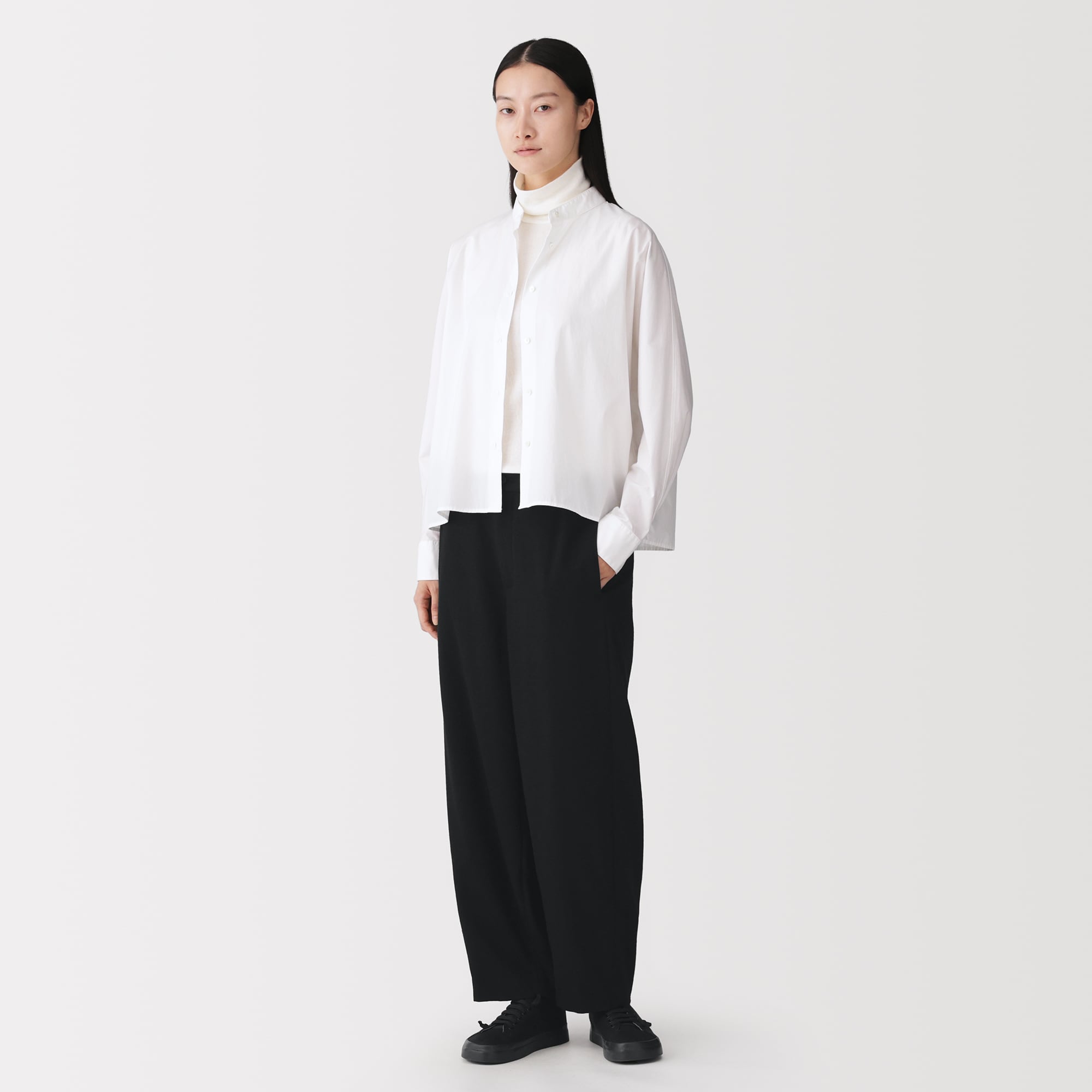 婦人　再生カシミヤ混テーパードパンツ