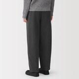婦人　再生カシミヤ混テーパードパンツ