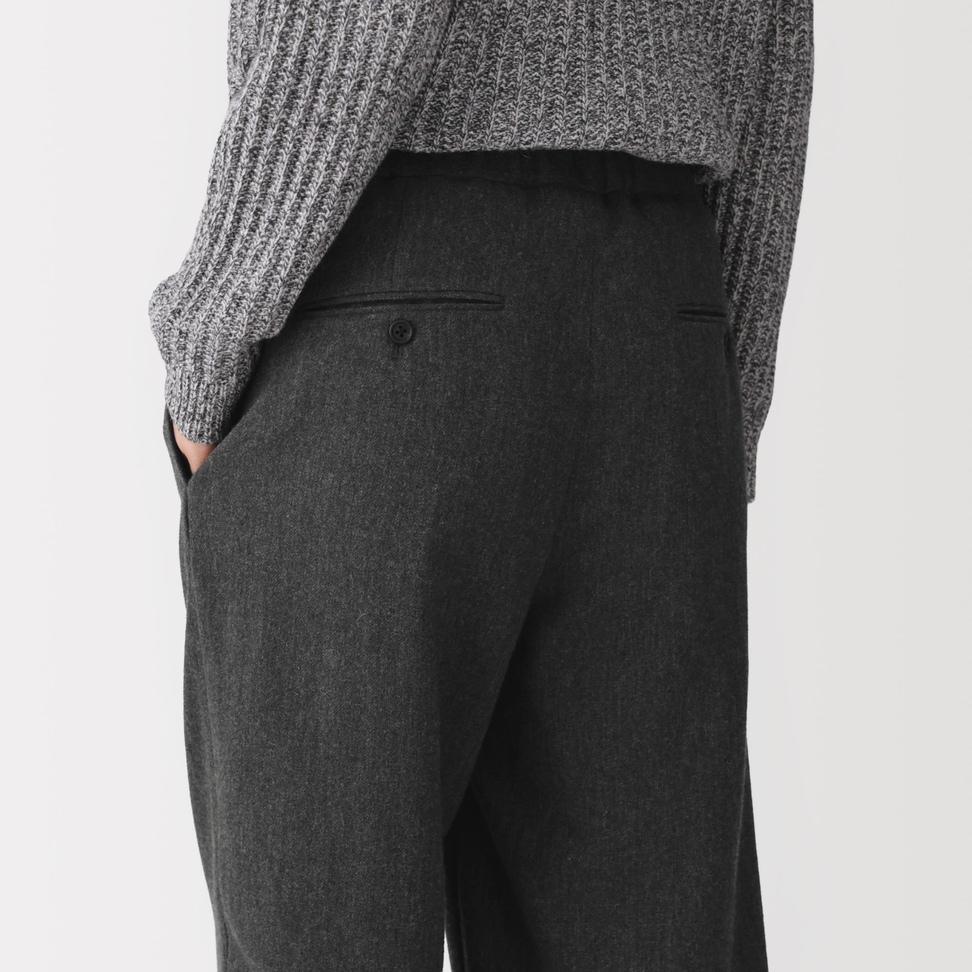 婦人　再生カシミヤ混テーパードパンツ