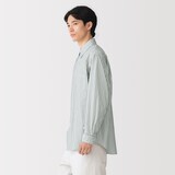 紳士　ポプリンレギュラーカラー長袖シャツ