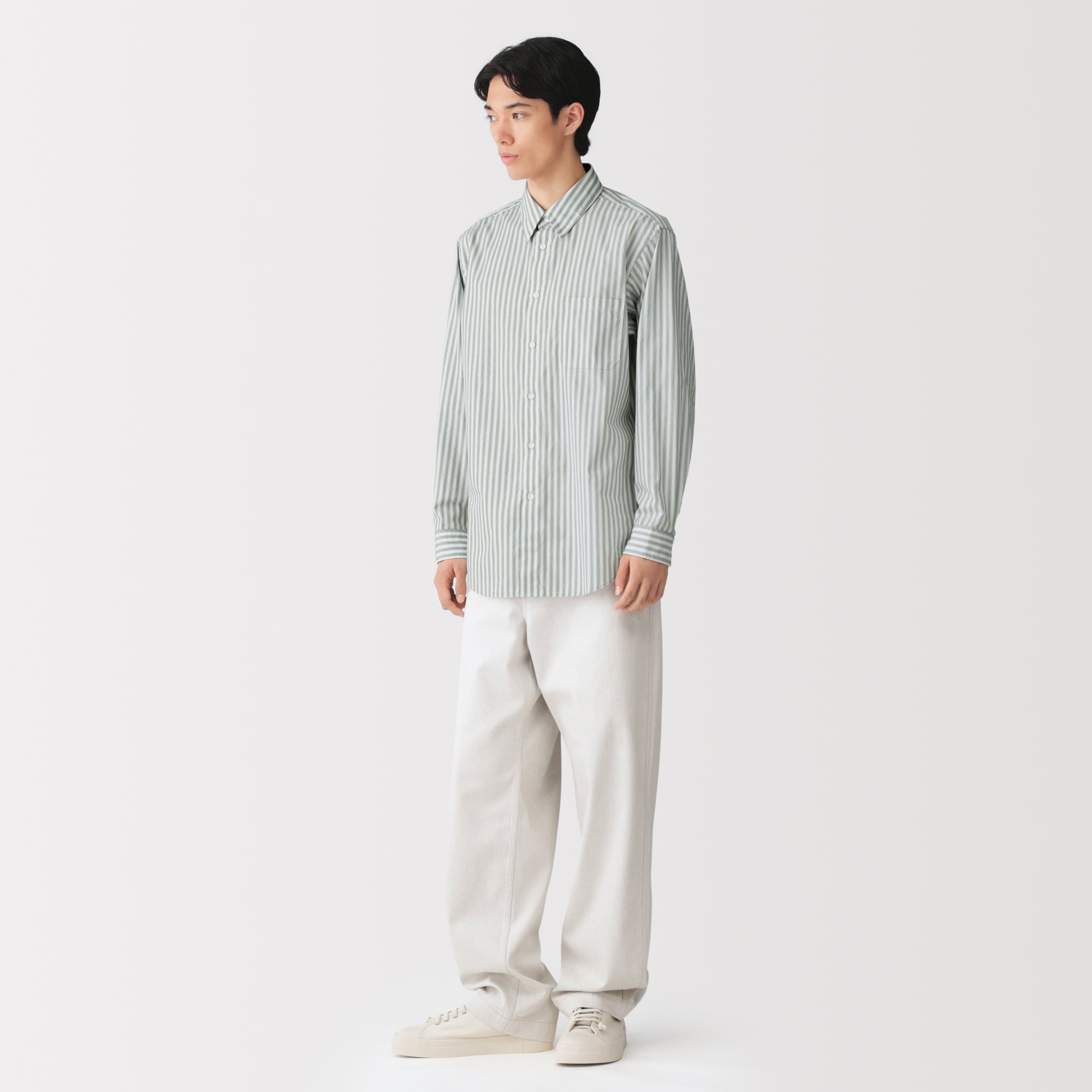紳士 ポプリンレギュラーカラー長袖シャツ | 無印良品