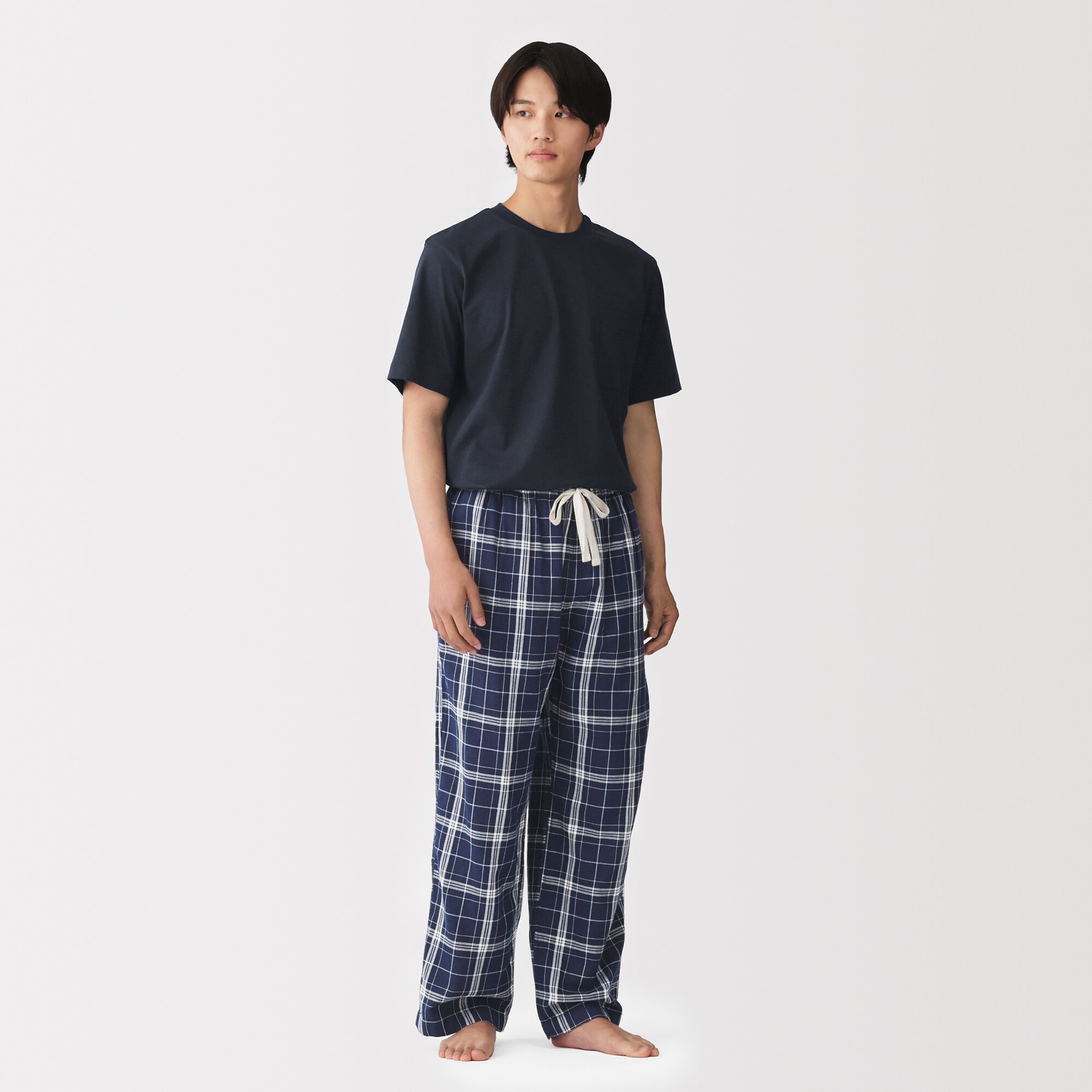 紳士　二重ガーゼ　半袖ルームウェアセット
