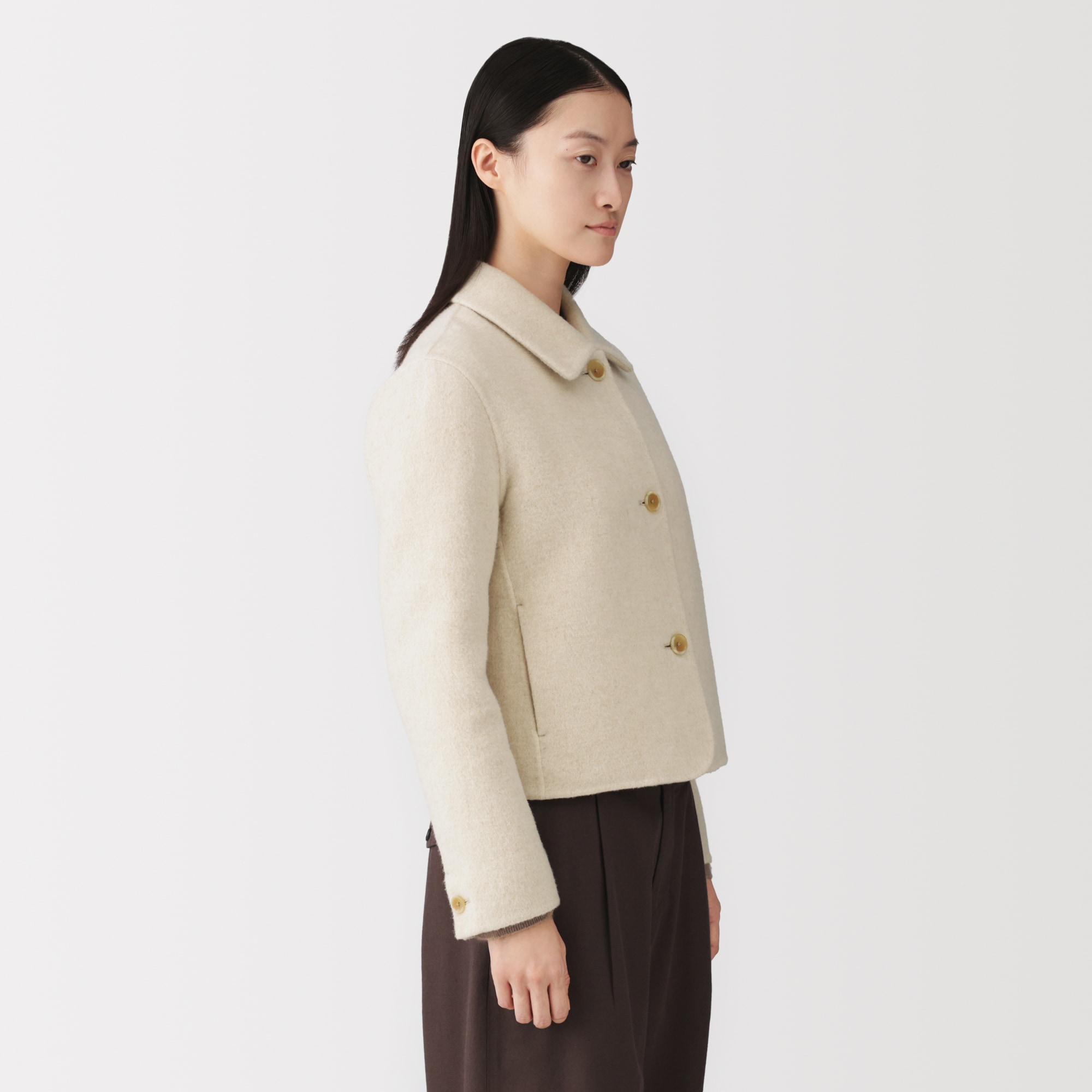 婦人　再生カシミヤ混ショートジャケット