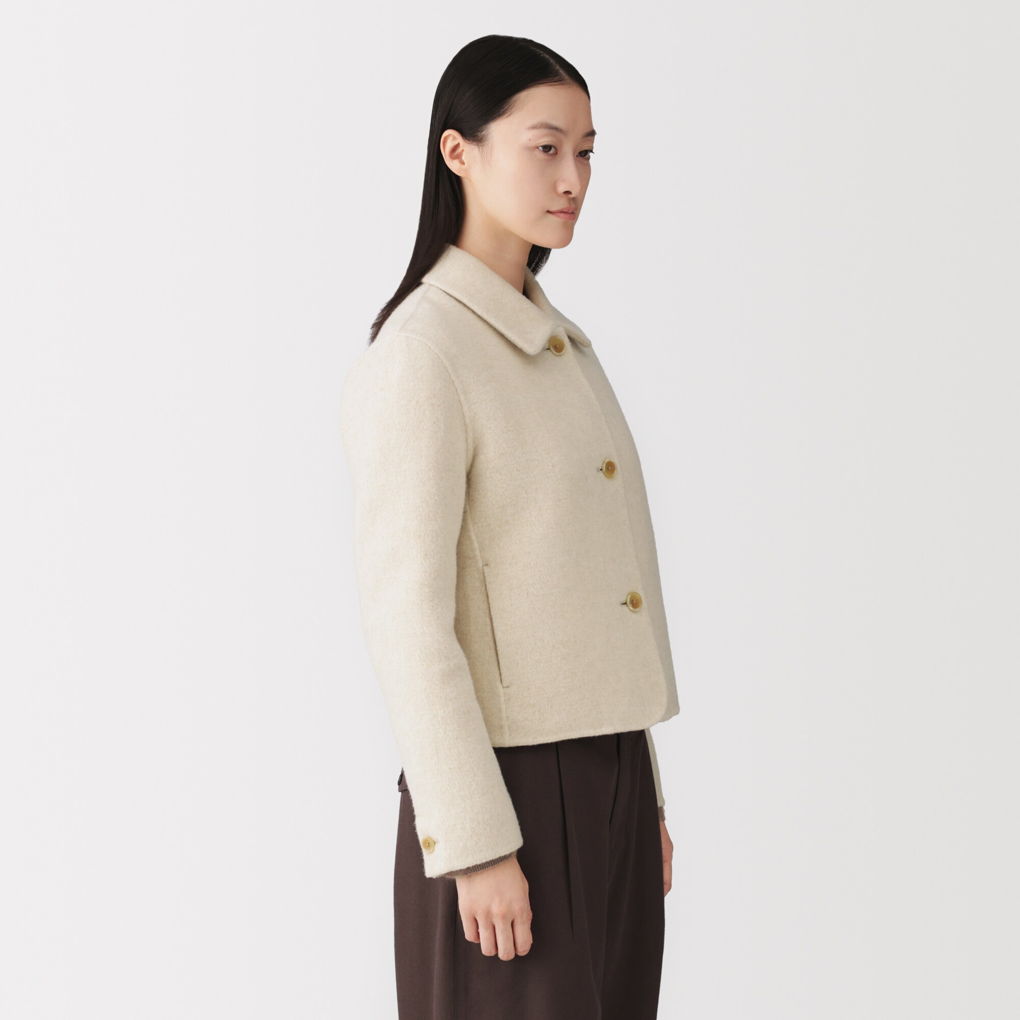 婦人　再生カシミヤ混ショートジャケット