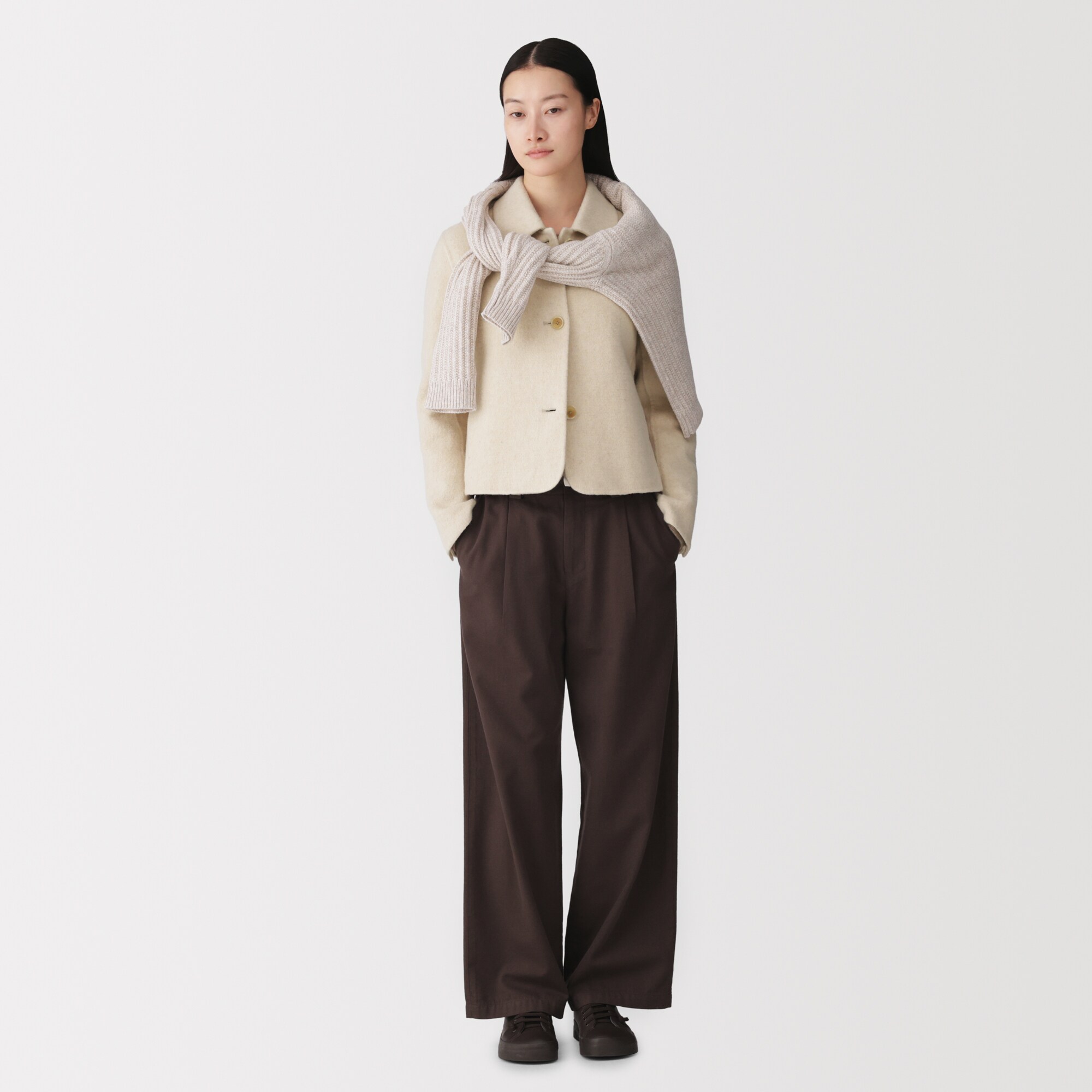 婦人　再生カシミヤ混ショートジャケット