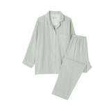 婦人　脇に縫い目のない　二重ガーゼ長袖パジャマ
