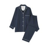 婦人　脇に縫い目のない　二重ガーゼ長袖パジャマ