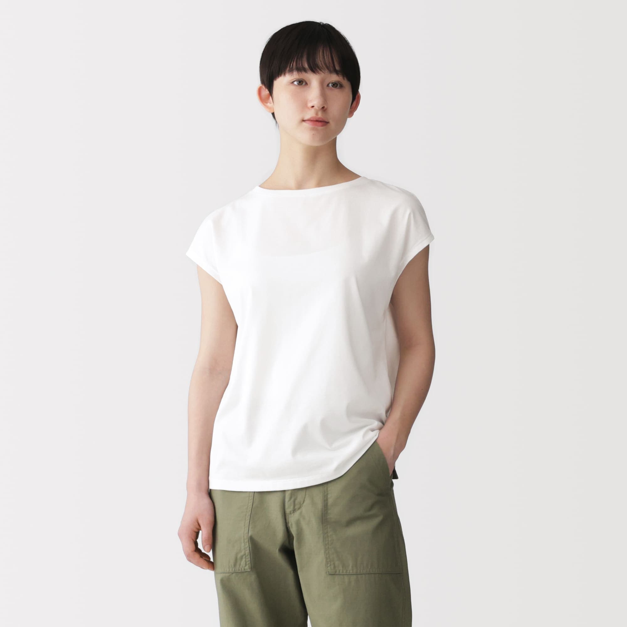 婦人 天竺編みフレンチスリーブTシャツ | 無印良品