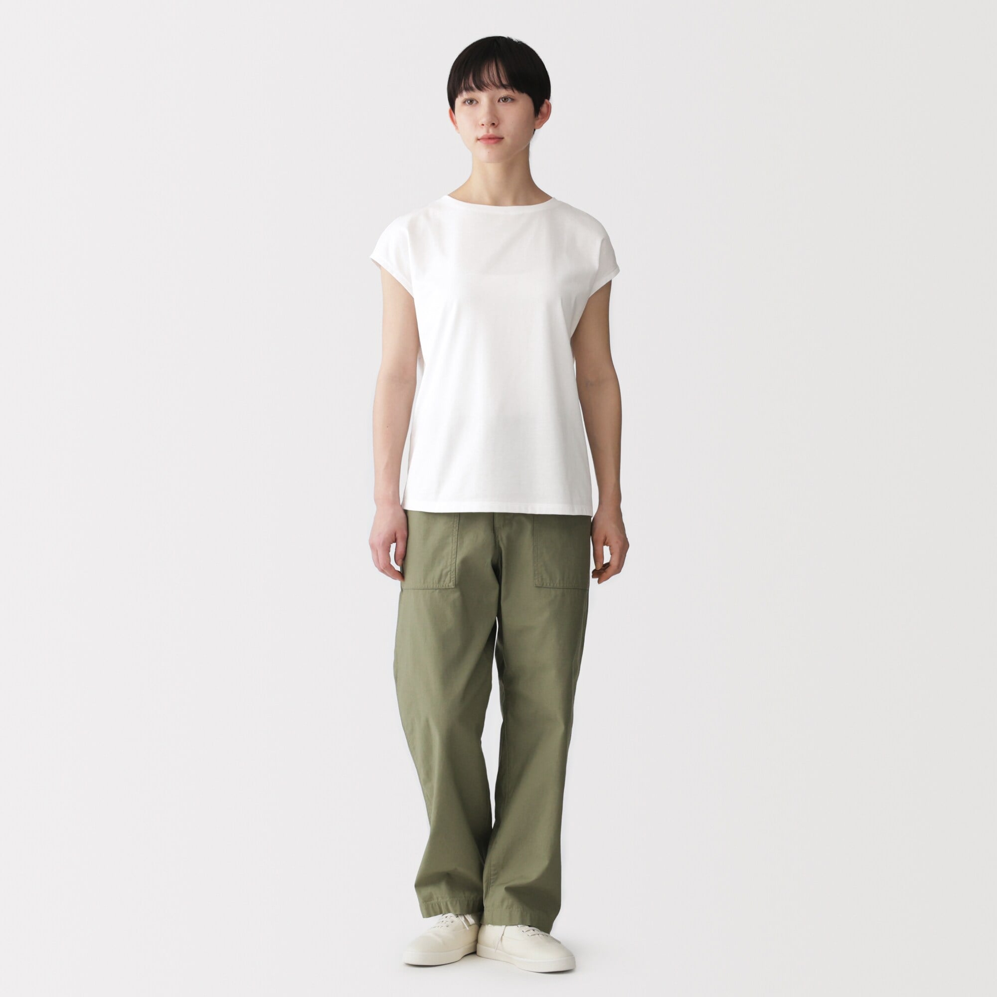 婦人 天竺編みフレンチスリーブTシャツ | 無印良品