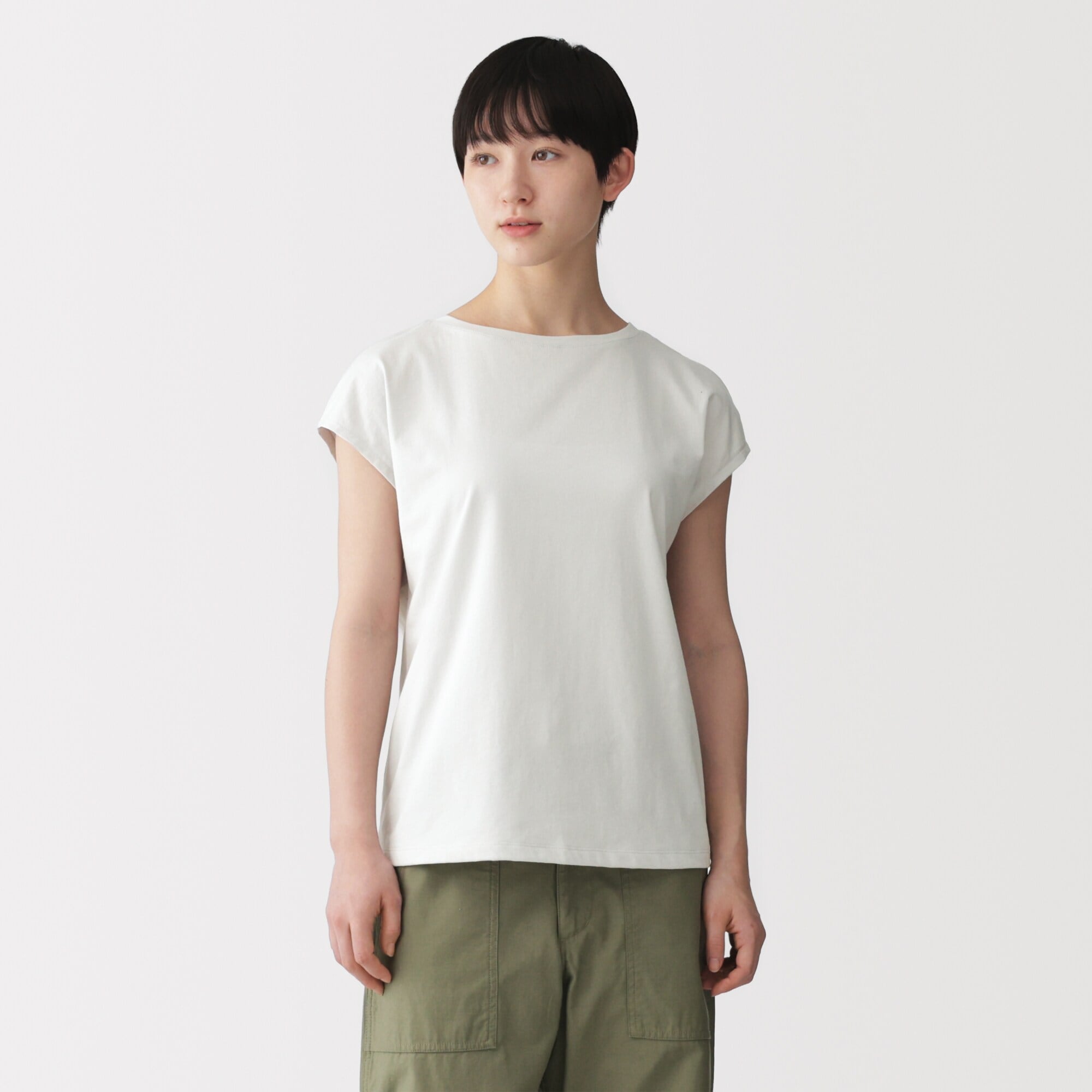 婦人 天竺編みフレンチスリーブTシャツ | 無印良品