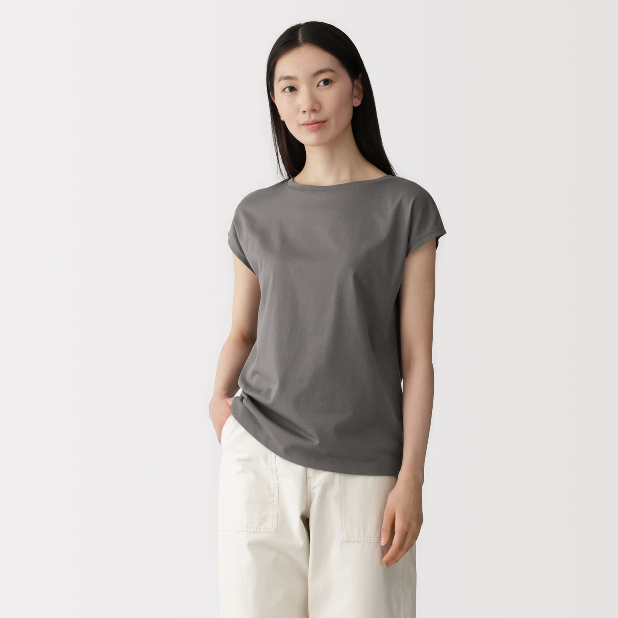 婦人　天竺編みフレンチスリーブＴシャツ | 無印良品