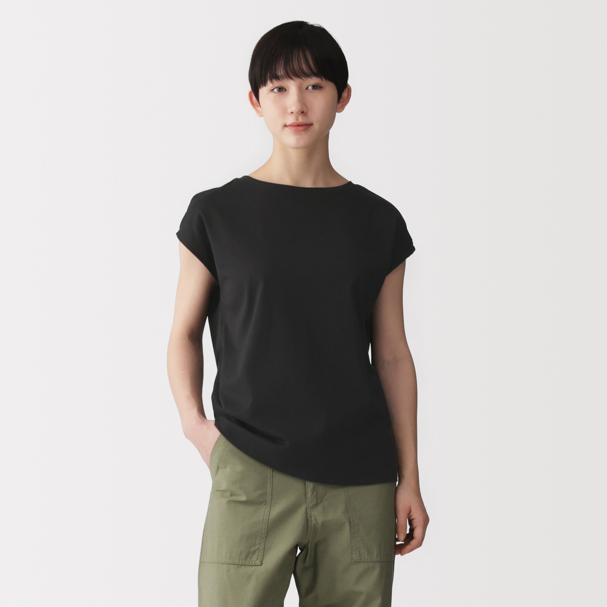 婦人 天竺編みフレンチスリーブTシャツ | 無印良品