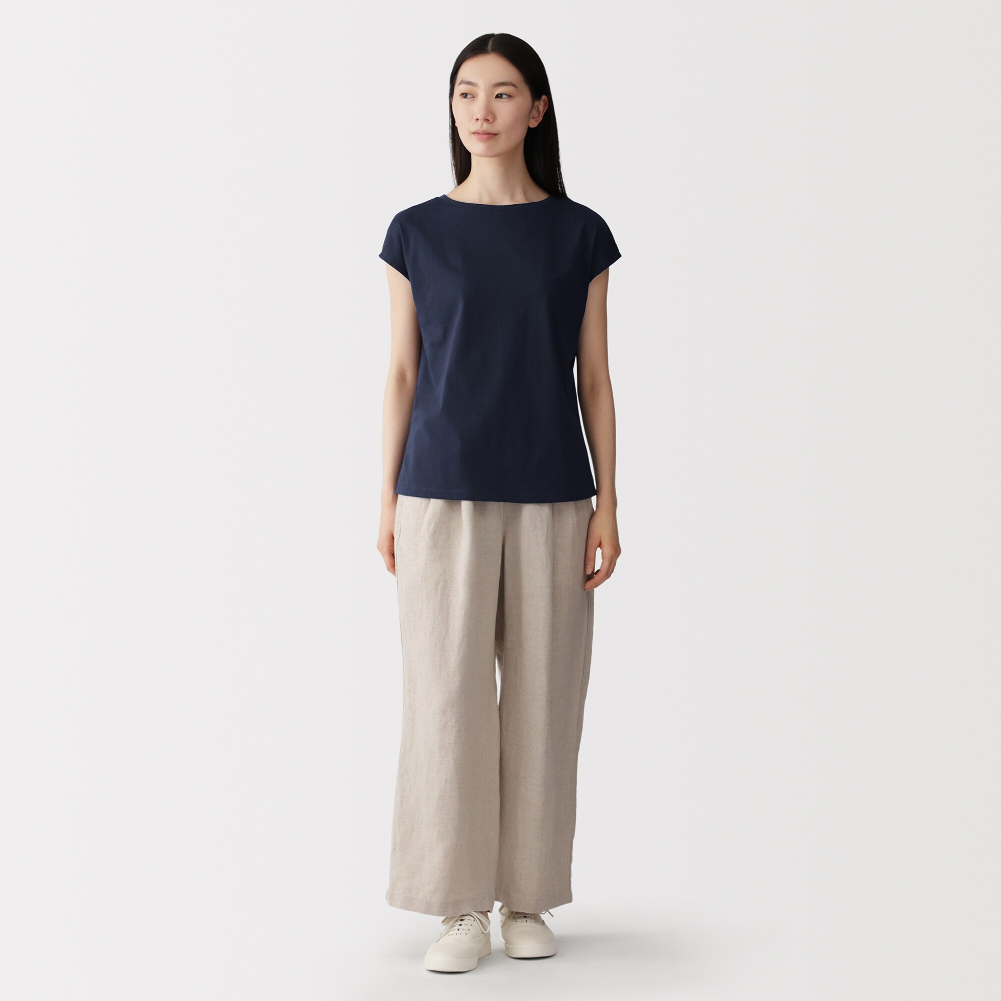 婦人　天竺編みフレンチスリーブＴシャツ