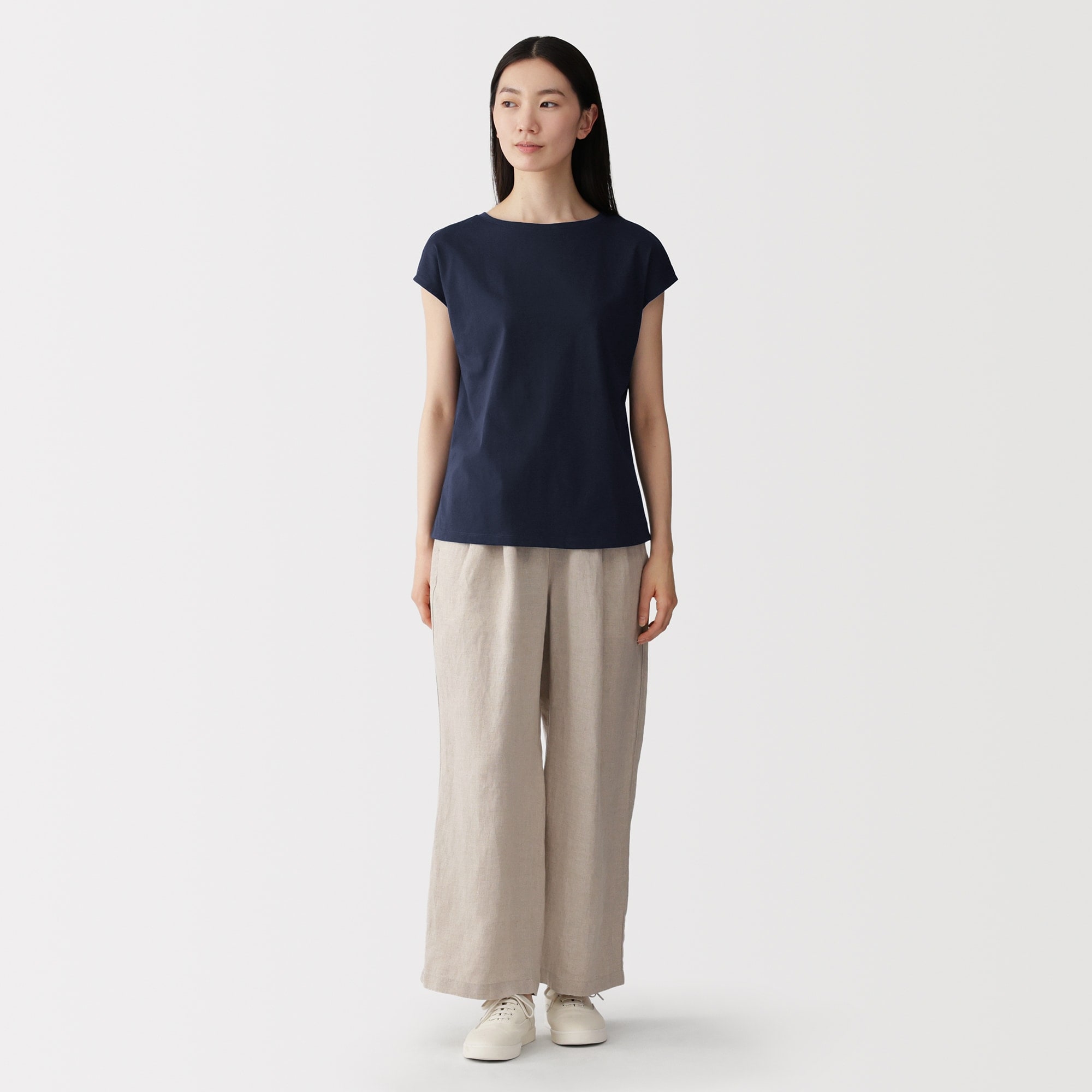 婦人　天竺編みフレンチスリーブＴシャツ