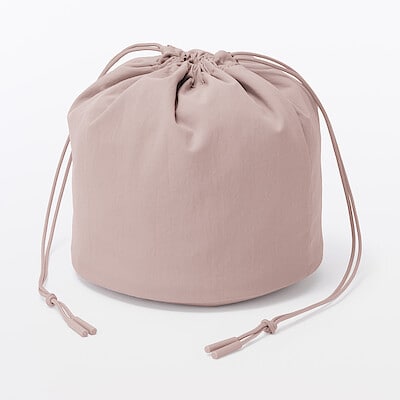 【９月上旬発売予定】撥水再生ナイロン丸底巾着　約１４×１４×１６ｃｍ