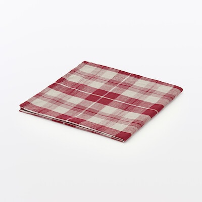【９月上旬発売予定】インド綿　マルチクロス／チェック　約５０×５０ｃｍ
