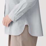婦人　洗いざらし　ブロードレギュラーカラー長袖シャツ