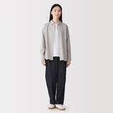 婦人　洗いざらし　ブロードレギュラーカラー長袖シャツ