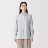 婦人　洗いざらし　ブロードレギュラーカラー長袖シャツ【欧米用】