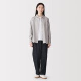 婦人　洗いざらし　ブロードレギュラーカラー長袖シャツ【欧米用】