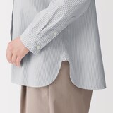 婦人　洗いざらし　ブロードレギュラーカラー長袖シャツ【欧米用】