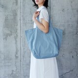 ［ＩＤＥＥ］コットンリネントートバッグ　ネイビー