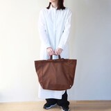 ［ＩＤＥＥ］コットンリネントートバッグ　ネイビー
