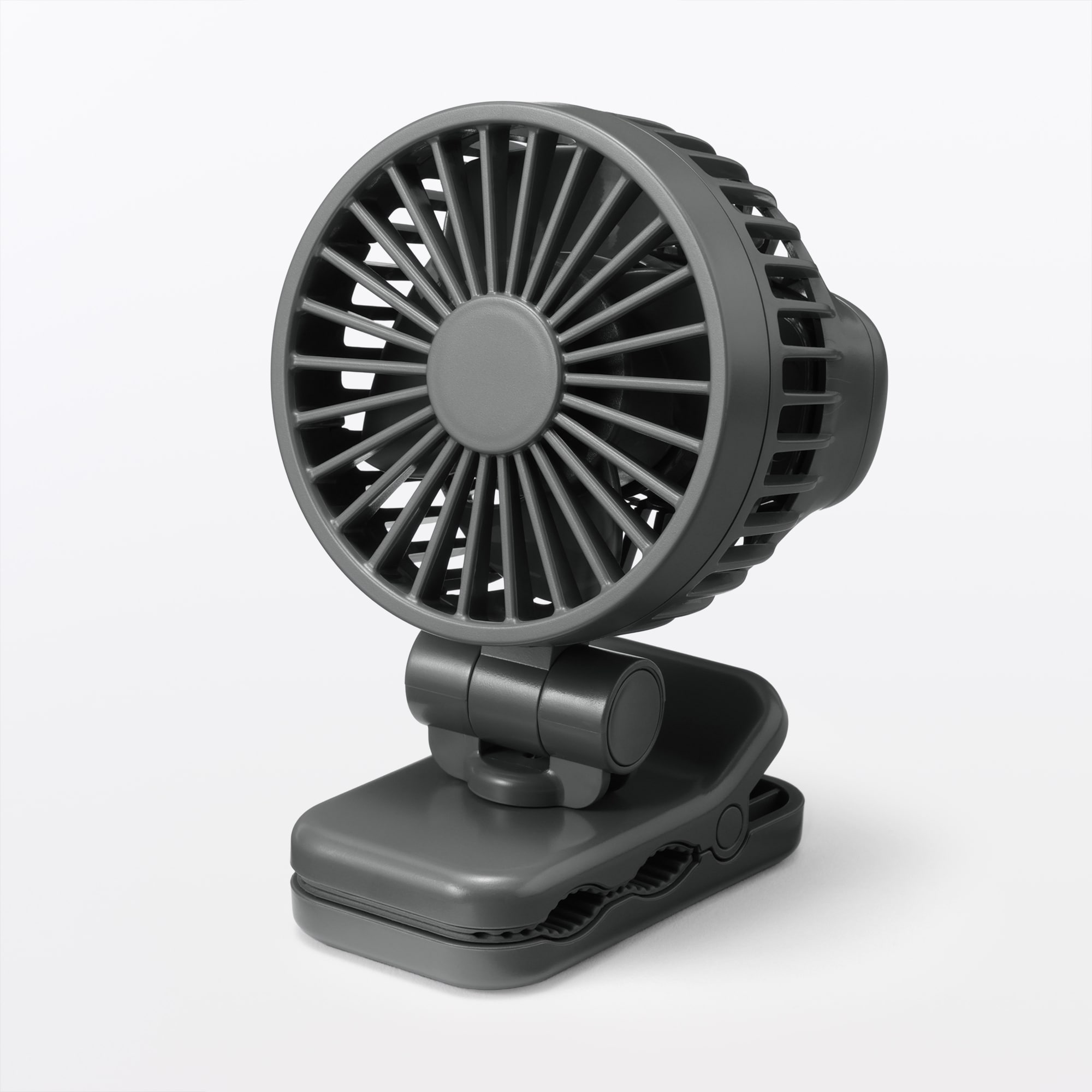 置いても使える　充電式クリップファン　ミニ