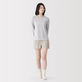 婦人　脇に縫い目のない　二重ガーゼ　婦人トランクス