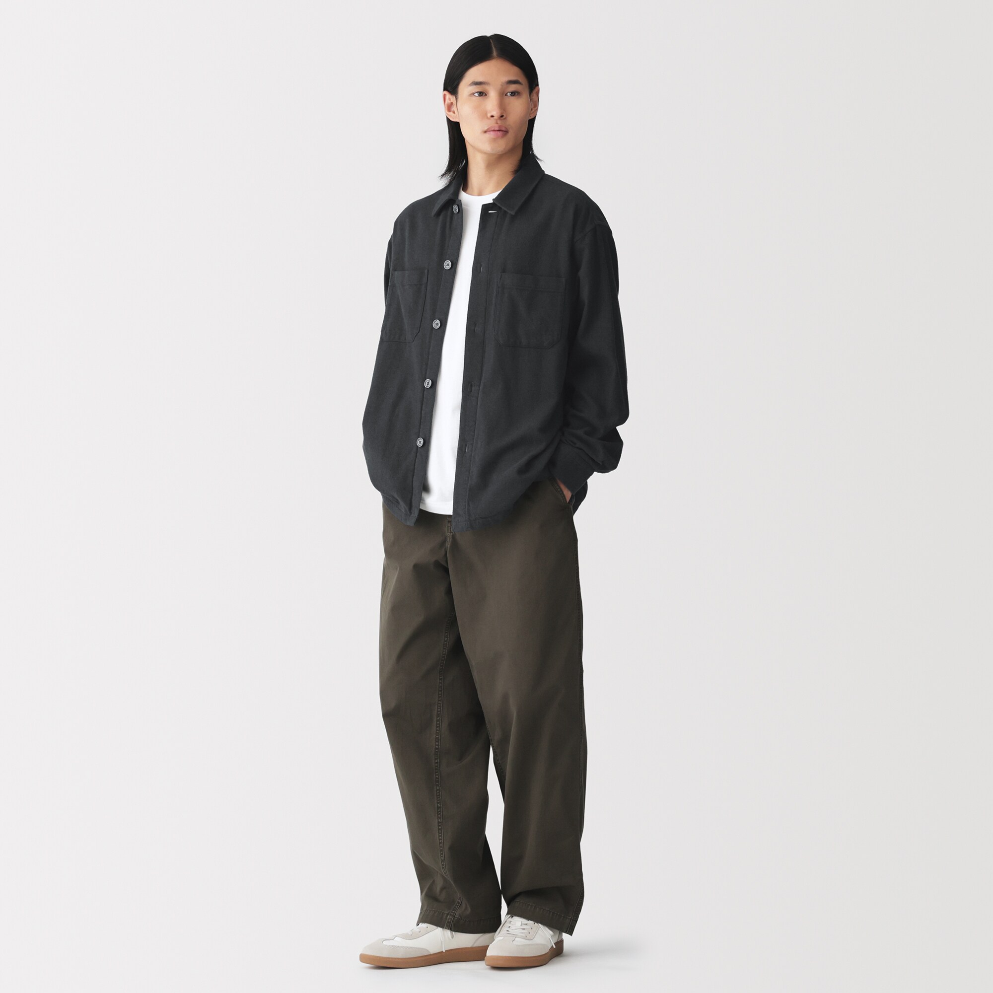 紳士　両面起毛フランネルシャツジャケット