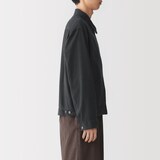 紳士　両面起毛フランネルジップブルゾン