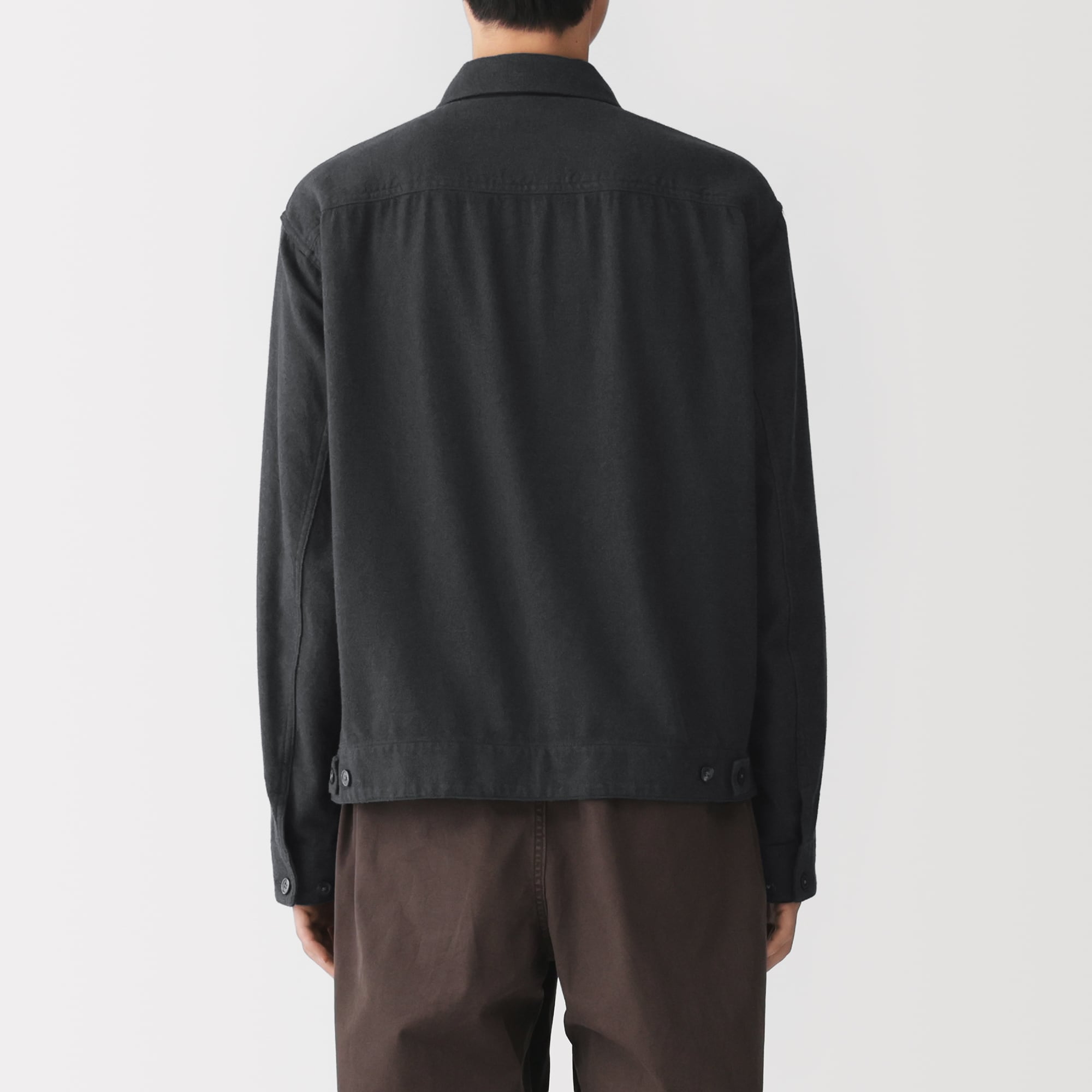 紳士 両面起毛フランネルジップブルゾン | 無印良品