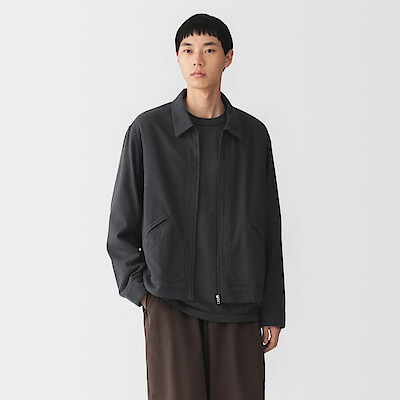 【９月上旬発売予定】紳士　両面起毛フランネルジップブルゾン