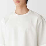 紳士　風を通す　五分袖布帛Ｔシャツ