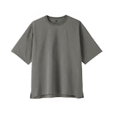 紳士　風を通す　五分袖布帛Ｔシャツ