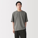 紳士　風を通す　五分袖布帛Ｔシャツ