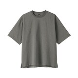 紳士　風を通す　五分袖布帛Ｔシャツ