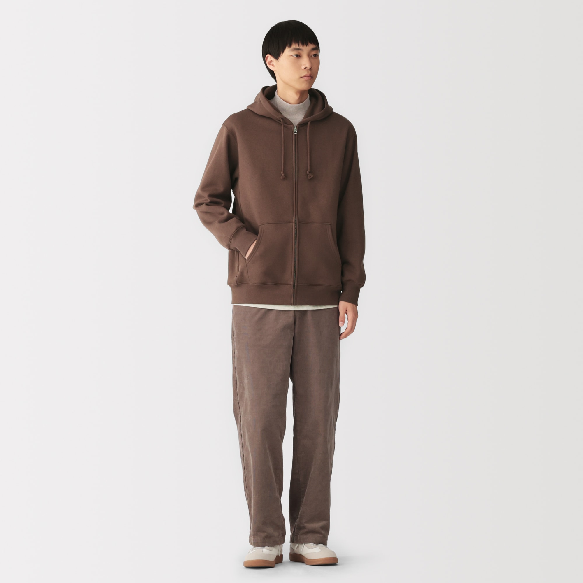 紳士　裏起毛スウェットフルジップパーカ