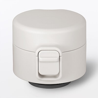 【パーツ】真空断熱構造　保温保冷ボトル　ワンタッチタイプ　蓋ユニット　グレーベージュ