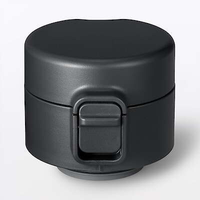 【パーツ】真空断熱構造　保温保冷ボトル　ワンタッチタイプ　蓋ユニット　黒