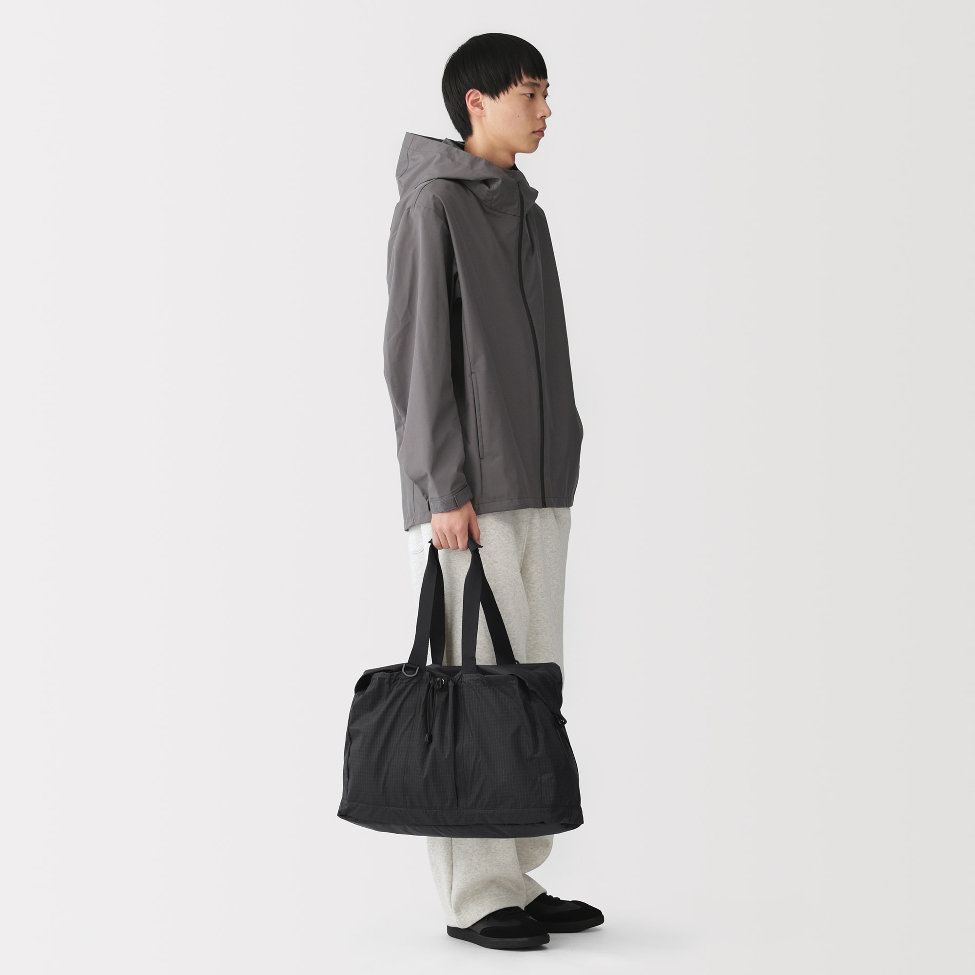 撥水　リップストップ　ボストンバッグ