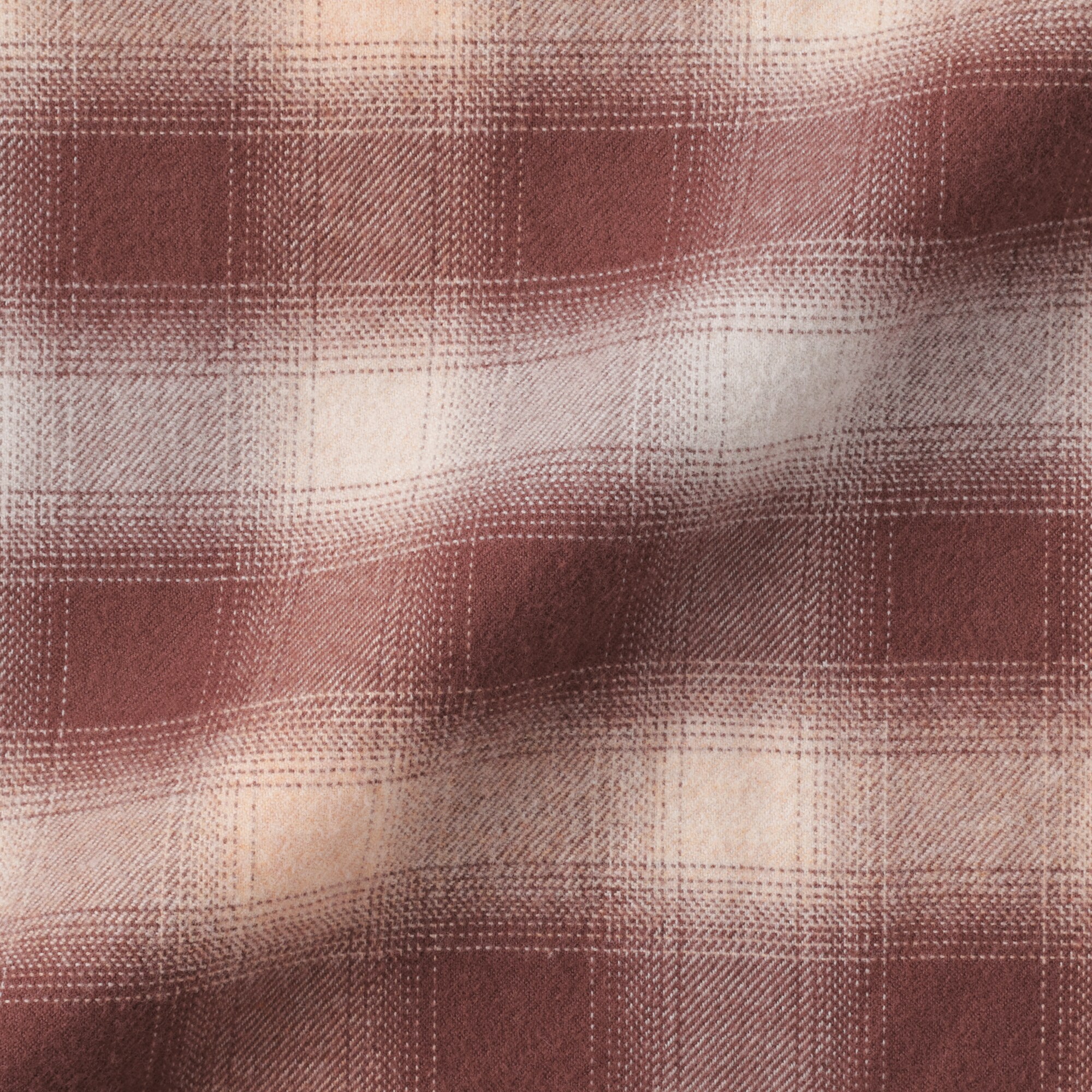 婦人　両面起毛　甘撚りフランネル　長袖シャツ