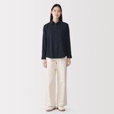 婦人　両面起毛　甘撚りフランネル　長袖シャツ（ＯＳ）