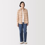 婦人　両面起毛　甘撚りフランネル　長袖シャツ（ＯＳ）