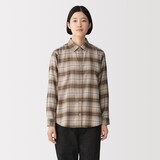 婦人　両面起毛　甘撚りフランネル　長袖シャツ（ＯＳ）
