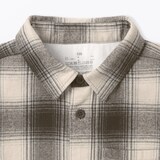 キッズ　両面起毛フランネル長袖シャツ