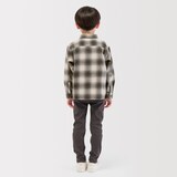 キッズ　両面起毛フランネル長袖シャツ